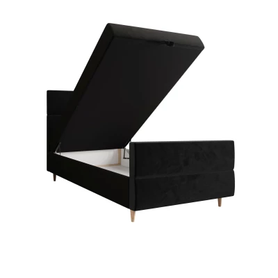 Kontinentální jednolůžková postel 120x200 ANGELES PLUS COMFORT 1 - černá