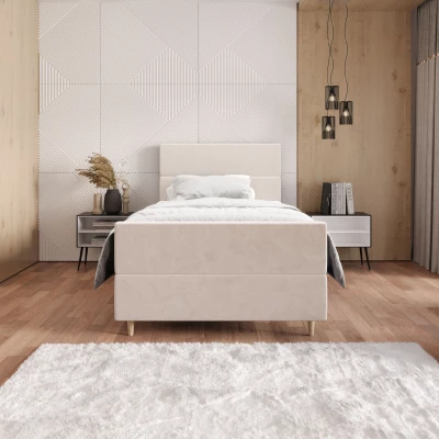 Kontinentální jednolůžková postel 120x200 ANGELES PLUS COMFORT 1 - béžová
