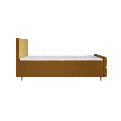 Kontinentální jednolůžková postel 120x200 ANGELES PLUS COMFORT 1 - hořčicová