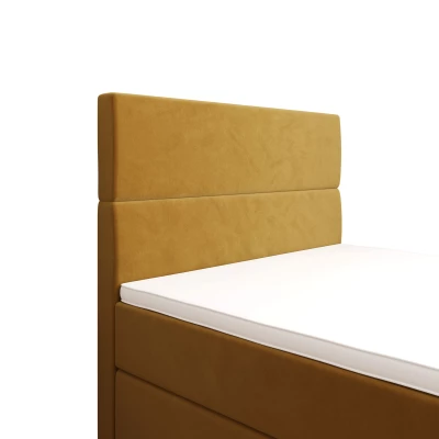 Kontinentální jednolůžková postel 120x200 ANGELES PLUS COMFORT 1 - hořčicová