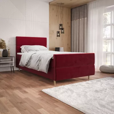 Kontinentální jednolůžková postel 120x200 ANGELES PLUS COMFORT 1 - červená