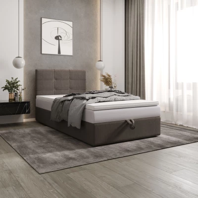 Čalouněná postel 90x200 DELILAH 3 - hnědá