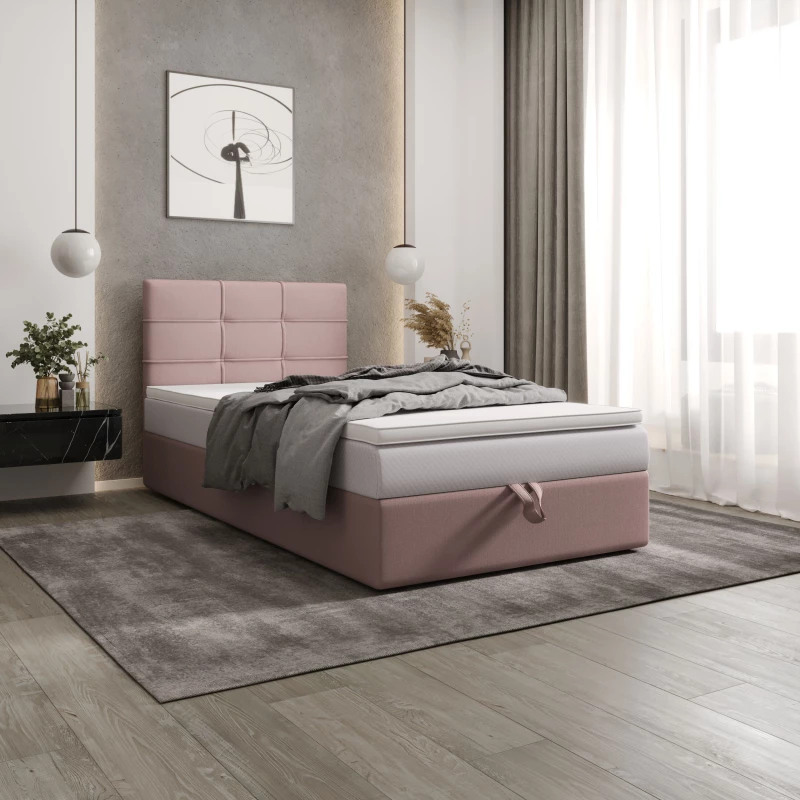 Čalouněná postel 90x200 DELILAH 3 - růžová
