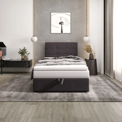 Čalouněná postel 100x200 DELILAH 3 - tmavě šedá