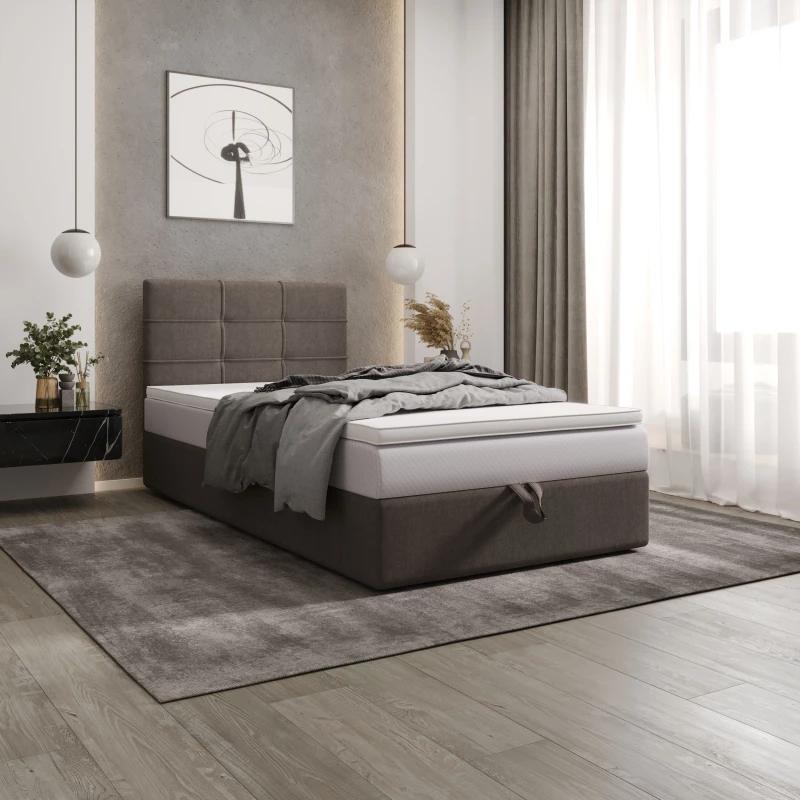 Čalouněná postel 100x200 DELILAH COMFORT 3 - hnědá