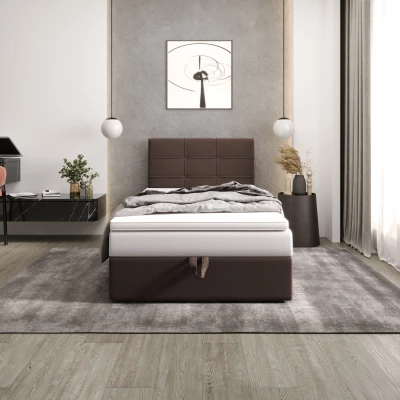 Čalouněná postel 100x200 DELILAH COMFORT 3 - tmavě hnědá