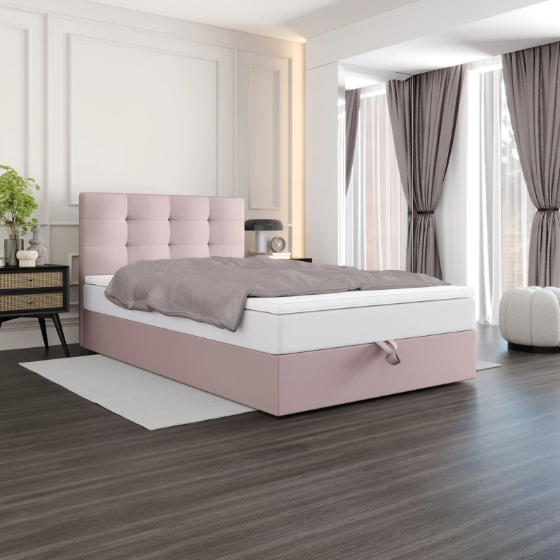 Čalouněná postel 90x200 DELILAH 4 - růžová