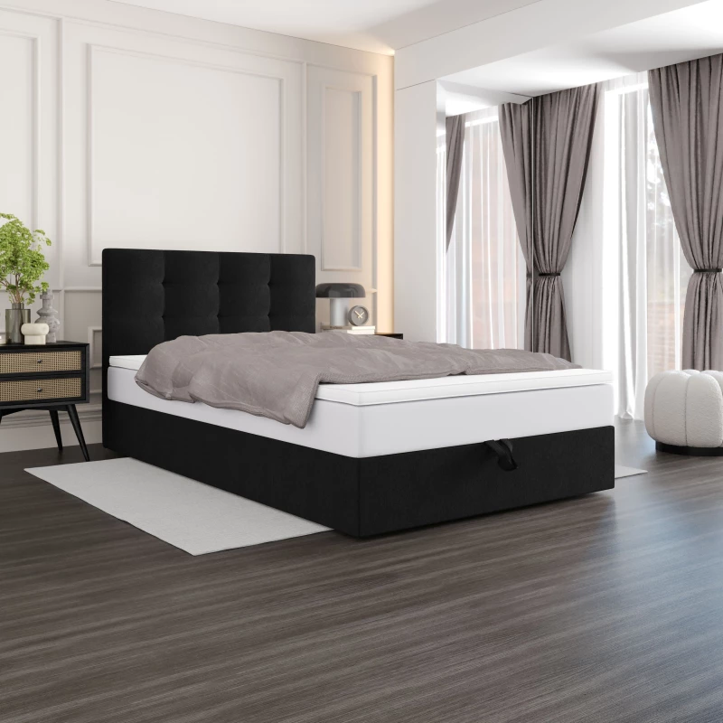 Čalouněná postel 90x200 DELILAH COMFORT 4 - černá