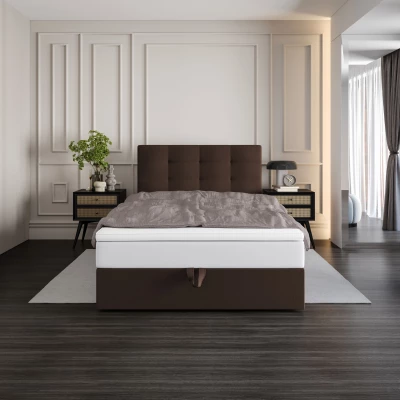 Čalouněná postel 100x200 DELILAH COMFORT 4 - tmavě hnědá