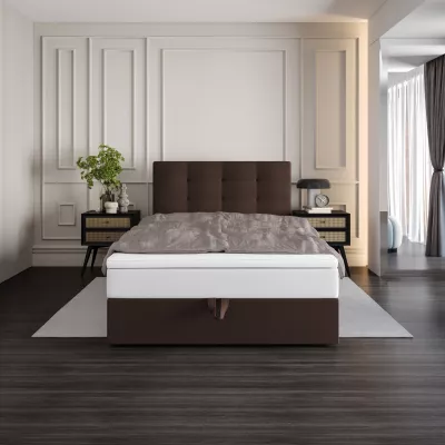 Čalouněná postel 100x200 DELILAH COMFORT 4 - tmavě hnědá