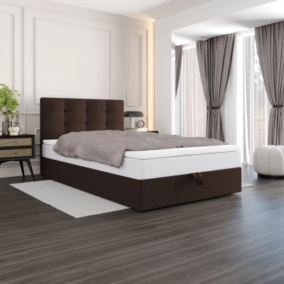 Čalouněná postel 100x200 DELILAH COMFORT 4 - tmavě hnědá