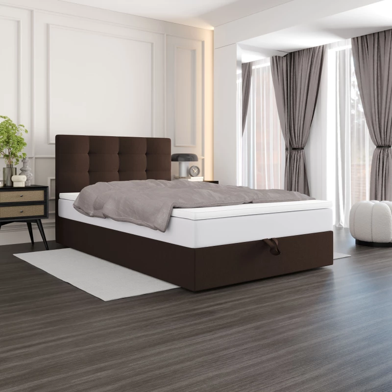 Čalouněná postel 100x200 DELILAH COMFORT 4 - tmavě hnědá