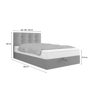 Čalouněná postel 120x200 DELILAH COMFORT 4 - hnědá