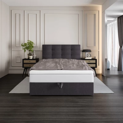 Čalouněná postel 120x200 DELILAH COMFORT 4 - tmavě šedá