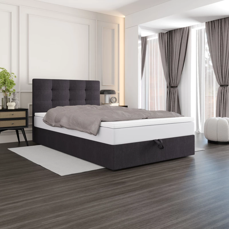 Čalouněná postel 120x200 DELILAH COMFORT 4 - tmavě šedá