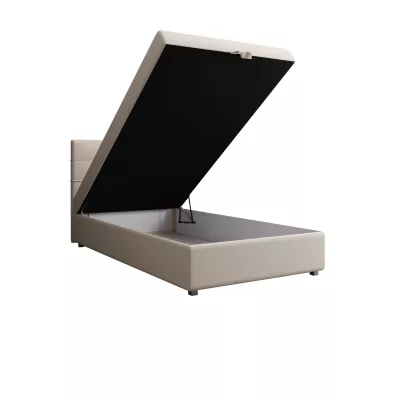 Jednolůžková postel 90x200 STIG 7 s úložným prostorem - béžová