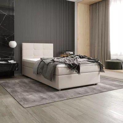 Jednolůžková postel 90x200 STIG 7 s úložným prostorem - béžová