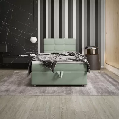 Jednolůžková postel 90x200 STIG 7 s úložným prostorem - mátová