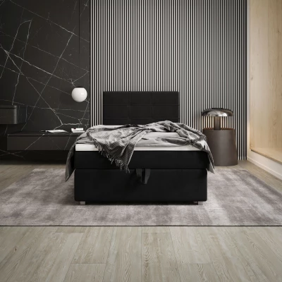 Jednolůžková postel 100x200 STIG 7 s úložným prostorem - černá