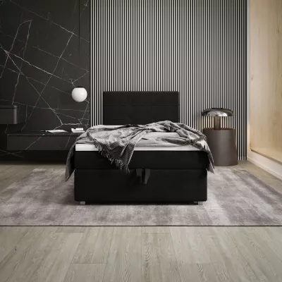 Jednolůžková postel 100x200 STIG 7 s úložným prostorem - černá
