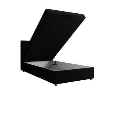 Jednolůžková postel 100x200 STIG 7 s úložným prostorem - černá