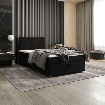 Jednolůžková postel 100x200 STIG 7 s úložným prostorem - černá