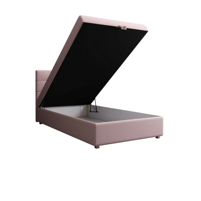 Jednolůžková postel 120x200 STIG 7 s úložným prostorem - růžová