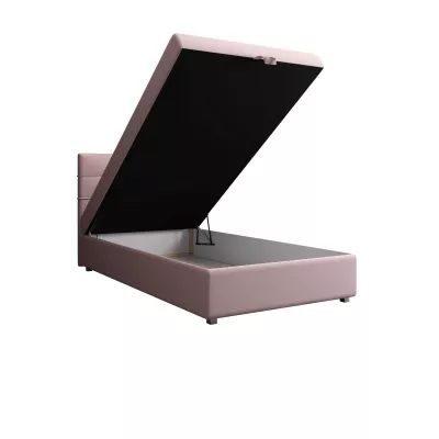 Jednolůžková postel 120x200 STIG 7 s úložným prostorem - růžová