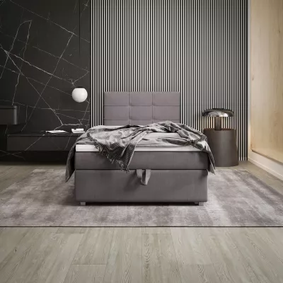 Jednolůžková postel 90x200 STIG COMFORT 7 s úložným prostorem - šedá