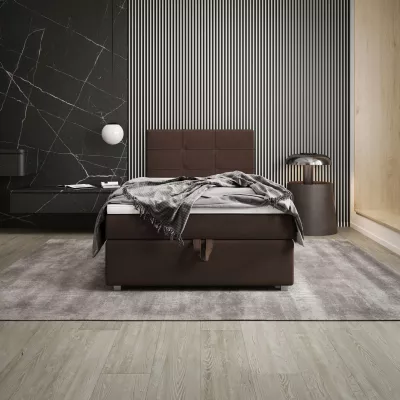 Jednolůžková postel 100x200 STIG COMFORT 7 s úložným prostorem - hnědá