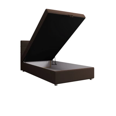 Jednolůžková postel 100x200 STIG COMFORT 7 s úložným prostorem - hnědá