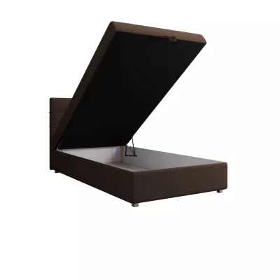 Jednolůžková postel 100x200 STIG COMFORT 7 s úložným prostorem - hnědá