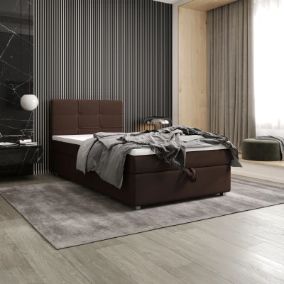 Jednolůžková postel 100x200 STIG COMFORT 7 s úložným prostorem - hnědá