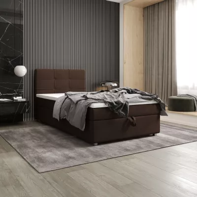 Jednolůžková postel 100x200 STIG COMFORT 7 s úložným prostorem - hnědá