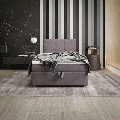Jednolůžková postel 100x200 STIG COMFORT 7 s úložným prostorem - šedá