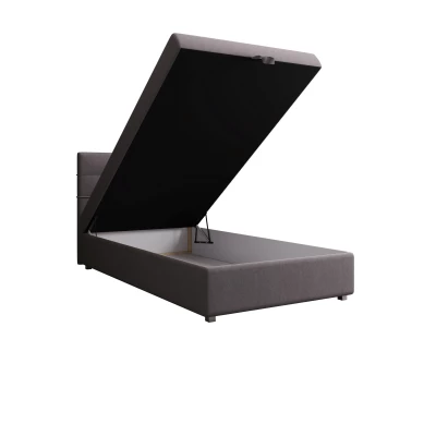 Jednolůžková postel 100x200 STIG COMFORT 7 s úložným prostorem - šedá
