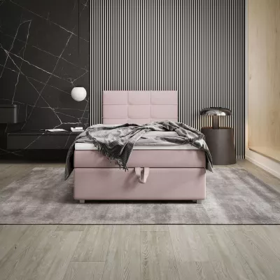 Jednolůžková postel 100x200 STIG COMFORT 7 s úložným prostorem - růžová