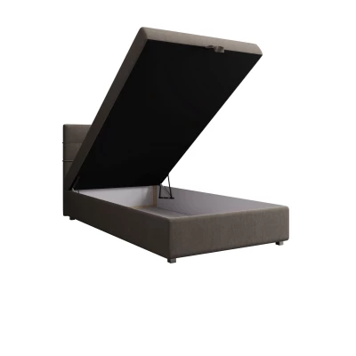 Jednolůžková postel 100x200 STIG COMFORT 7 s úložným prostorem - světle hnědá