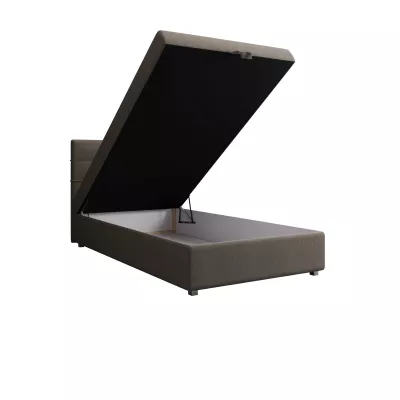 Jednolůžková postel 100x200 STIG COMFORT 7 s úložným prostorem - světle hnědá