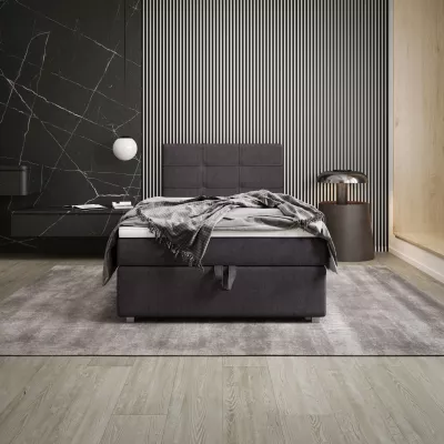 Jednolůžková postel 120x200 STIG COMFORT 7 s úložným prostorem - tmavě šedá