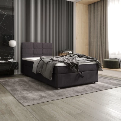 Jednolůžková postel 120x200 STIG COMFORT 7 s úložným prostorem - tmavě šedá