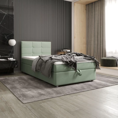Jednolůžková postel 120x200 STIG COMFORT 7 s úložným prostorem - mátová