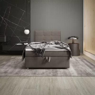 Jednolůžková postel 120x200 STIG COMFORT 7 s úložným prostorem - světle hnědá