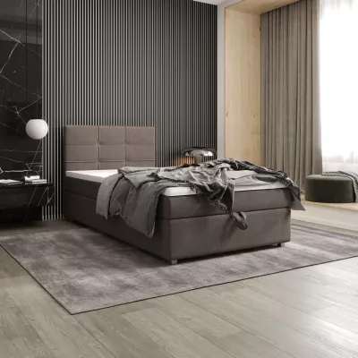 Jednolůžková postel 120x200 STIG COMFORT 7 s úložným prostorem - světle hnědá