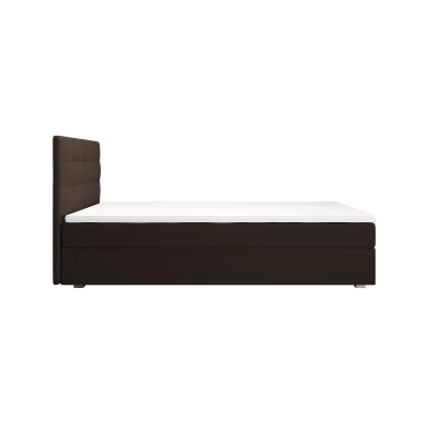Jednolůžková postel 90x200 STIG COMFORT 8 s úložným prostorem - hnědá