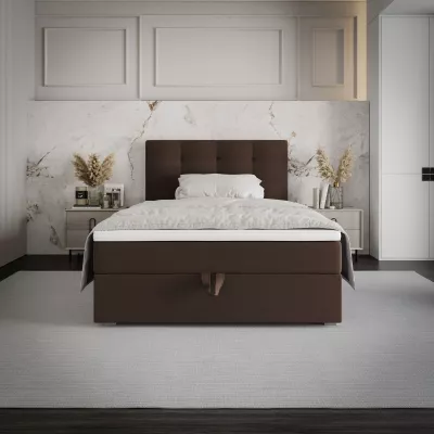 Jednolůžková postel 90x200 STIG COMFORT 8 s úložným prostorem - hnědá