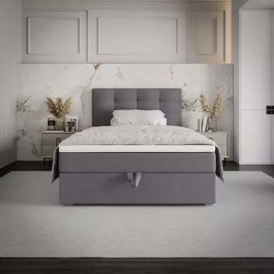 Jednolůžková postel 90x200 STIG COMFORT 8 s úložným prostorem - šedá