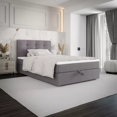 Jednolůžková postel 90x200 STIG COMFORT 8 s úložným prostorem - šedá