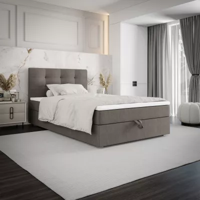 Jednolůžková postel 90x200 STIG COMFORT 8 s úložným prostorem - světle hnědá