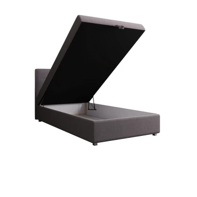 Jednolůžková postel 100x200 STIG COMFORT 8 s úložným prostorem - šedá